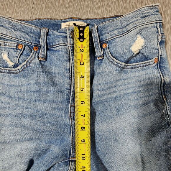 Madewell The Perfect Vintage Jeans Light Blue Wash Size 26p Petite Distressed - Picture 12 of 12